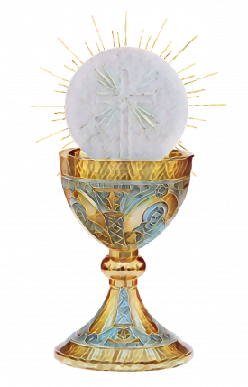vector image of chalice and host