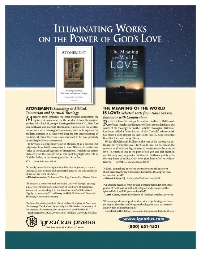 Advertisement for Ignatius Press books