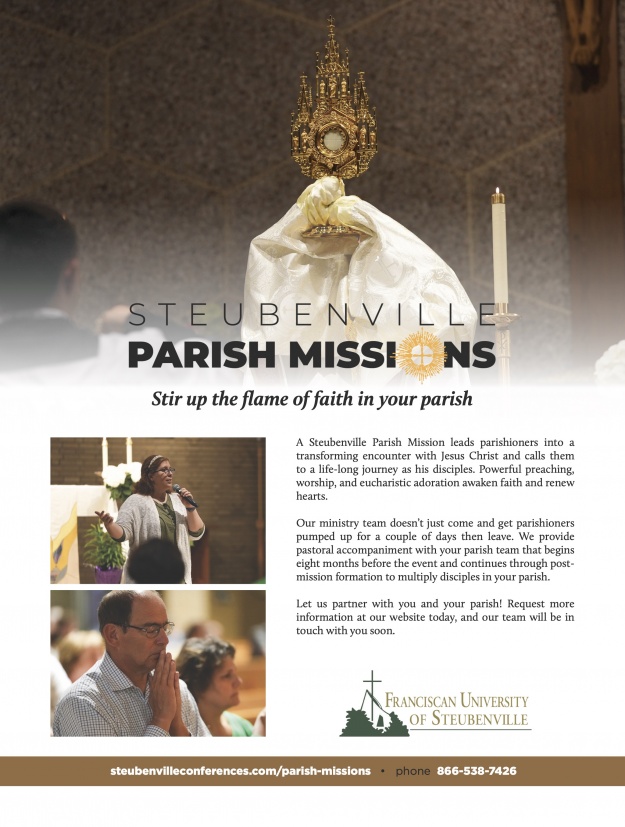 Advertisement for Steubenville Parish Mission