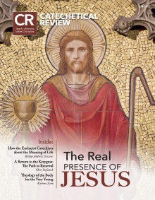 Cover of the July-September issue of Catechetical Review with Jesus holding chalice